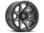Icon Rebound 18X9 6X5.5 0MM Offset 5IN Bs 106.1MM Bore Titanium Wheel New. Price: $352.11.