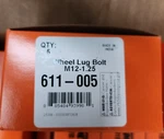 (20 Pcs) Dorman 611-005 M12-1.25 Wheel Bolt 19 Mm Hex, 23 Thread Length New. Price: $24.98.