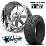 (4) 20X9 American Force SS8 Independence Wheels & 35" Nitto Trail Grappler Tires New. Price: $4983.60.