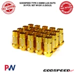 Godspeed Project Aluminum Type 3 50MM Lug Nuts 20 Pcs. Set M12 X 1.5 Gold New. Price: $55.00.