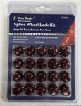 White Knight 763807 Spline Wheel Lock Kit: Red Acorn 12MM-1.50. Price: $28.99.