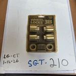 Rally 90331, 3B 4 Lug Set With Key, 1.5 Short Shank Wheel Locks, Nos New. Price: $10.80.