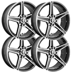 (SET-4) G-line G5067 17X7.5 5X114.3/5X120 Black Machined 35MM Wheels Rims New. Price: $780.00.