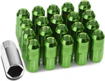 Dna Motoring 20PCS M12X1.25 Aluminum Lug Nuts 19MM Hex Closed End Green Socket New. Price: $34.90.