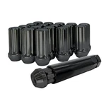 16 Black 14X1.5 Xl Long 7 Spline Lug Nuts - 1.9 Inch Tall Bulge Acorn With Key New. Price: $39.99.