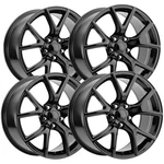 (set Of 4) Replica FR75 Trackhawk 20X9 5X5" +35MM Gloss Black Wheels Rims New. Price: $1057.96.