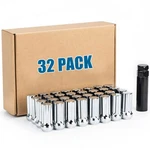 32PCS M14X2.0 Lug Nuts With 7 Spline Tuner, Pack Chrome New. Price: $41.23.