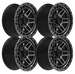 (SET-4) Wesrock BT-26 17X8.5 5X5/5X127 Black Machined 0MM Wheels Rims Inch New. Price: $992.00.