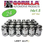 (24) Gorilla Lug Nuts For Aftermarket Wheels, 14X1.5, Chrome, Bulge Acorn 41148 New. Price: $36.88.