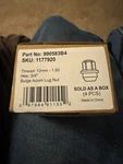White Knight 990583B3 12MM-1.50 Hex 3/4 Bulge Acorn Lug Nut 4PACK New. Price: $13.95.
