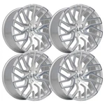 (SET-4) Luxxx LE5 22X10.5 5X115 30MM Silver Machined Wheels Rims Inch New. Price: $1661.92.