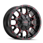 Mayhem Wheels 8015 Warrior 18X9 +18 Black Milled Prism Red 6X135 6X139.7 (qty 1) New. Price: $309.99.