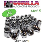 (24PC.) Gorilla Lug Nuts, 14MM 1.50, Chrome, Bulge Acorn, 13/16" Hex, 91148 New. Price: $36.88.