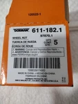 Dorman/ 611-182.1/ 21MM Hex/ M12-1.5R/ 97870.1, Wheel Nut- Pack New. Price: $15.70.