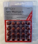 White Knight 763807 Spline Wheel Lock Kit Red 12MM - 1.5 / 20 Pc. Price: $19.95.