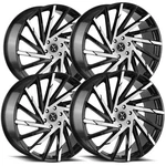 (set Of 4) Xcess X02 22X9 5X4.5" +35MM Black/machined Wheels Rims 22" Inch New. Price: $1116.00.