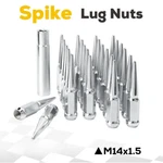 24 Pcs Chrome Spike Lug Nuts 14X1.5 For Chevy Silverado Tahoe 4.4" Tall W/ Key New. Price: $49.99.