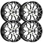 (SET-4) Vct V82 20X8.5 5X120 40MM Black Machined Wheels Rims Inch New. Price: $1068.00.