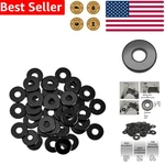 Precision 1/4" Flat Washers - 50 Pcs Black Stainless Steel For Enhanced Sealing New. Price: $12.38.