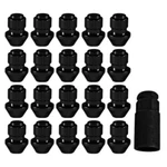 Gorilla Locking Lug Nut With Key Factory Bulge Black Chrome Set Mustang 15-26 New. Price: $163.99.
