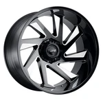 Tuff T1B Right 20X10 5X150 Offset -23 Gloss Black W/milled Spoke (quantity 1) New. Price: $307.84.