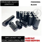 Fit Dodge Challenger Charger Magnum Durango Spline Lug Nut 14X1.5 Black 20PC New. Price: $26.99.