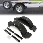 Glossy Black 2 Single Axle Trailer Fenders For 13" Wheels Tires Skirt Boat Pair New. Price: $80.09.