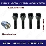 28MM 12X1.25 Wheel Lock Kit, 4 Bolts + Key For Chrysler, Dodge, Jeep New. Price: $28.74.