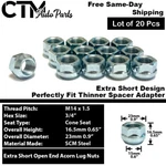 20X M14X1.5 Extra Short Open End Acorn Wheel Lug Nuts Fit Buick Cadillac Chevy New. Price: $26.39.