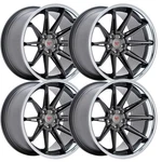 (SET-4) Ferrada CM2 19X8.5 5X4.5/5X114.3 Graphite Chrome 35MM Wheels Rims 19" New. Price: $2420.00.