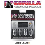 Gorilla X2 Wheel Locks, 12MM 1.50 Thread, Bulge Acorn, Chrome, 12X1.5, 71631X New. Price: $34.88.