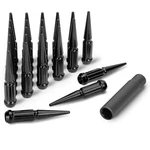Truck Spiked Lug Nuts 24PCS M14X1.5, Black Fits Chevy, Gmc, Ford, Ram Wheels New. Price: $76.96.