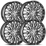 (4) Azara AZA-522 22X9.5 6X135/6X5.5" +25MM Black/machined Wheels Rims 22" Inch New. Price: $1085.96.
