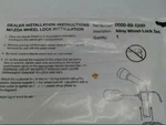 Genuine Mazda 0000-89-120D Alloy Wheel Lock Set *brand New & Free Shipping* Unspecified. Price: $34.99.