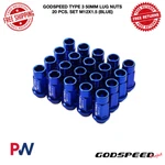 Godspeed Project Aluminum Type 3 50MM Lug Nuts 20 Pcs. Set M12 X 1.5 Blue New. Price: $55.00.