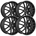 (SET-4) Touren TR60 18X8 5X112/5X120 +40MM Matte Black/ring Wheels Rims 18" Inch New. Price: $736.96.