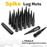 32PC Spike Lug Nut M14X1.5 4.4" Tall W/key Ford F250 F350 Super Duty Black New. Price: $59.99.