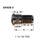 Euclid E-5748-R Wheel Hardware Stud, Single End, Rh New. Price: $55.55.