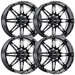 (SET-4) Weld Off-road Cheyenne 22X12 8X165.1/8X6.5 Black -44MM Wheels New. Price: $2520.00.