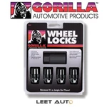 Gorilla Wheel Locks, 1/2-20 Rh Thread, Bulge Acorn, Black, 1/2", 71681NBC New. Price: $29.88.