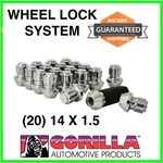 Gorilla 96643DX Chrome Factory Style Bulge 20 Piece Wheel Lock System 14MM 1.5 New. Price: $88.88.