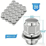 20PCS Chrome 12X1.25 Acorn Lug Nut For Nissan Infiniti Conical Seat Wheels New. Price: $17.99.