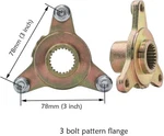 Pair Stud 23T 78MM 1'' Rear Axle Wheel Hubs For Go Kart Atv Quad Buggy New. Price: $32.83.