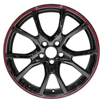 For Honda Civic 17-18 Alloy Factory Wheel 5 Y-spoke Black Red Stripe Lip Used. Price: $368.44.