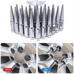 24 Pcs Chrome Spike Lug Nuts 14X1.5 For Chevy Silverado Tahoe 4.4" Tall W/ Key New. Price: $43.97.