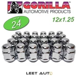 (24) Gorilla Lug Nuts, 12MM 1.25, Chrome, Bulge Acorn, 13/16" Hex 21MM, 91128 New. Price: $36.88.