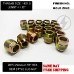 20PC 14X1.5 Open End Lug Nuts Oem Factory Style Fits Chevrolet Chevy New. Price: $25.95.