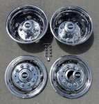 Ford F450 F550 19.5" 05-26 10 Lug Pacific Dualies Stainless Dually Wheel Covers New. Price: $329.00.