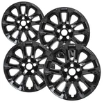 Set Of 4 Gloss Black 17" Impostor Wheel Skins For 19-22 Jeep Cherokee Rim Covers New. Price: $85.95.