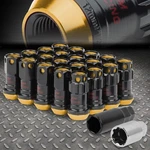 Closed End Gold Aluminum Spline 16 Wheel LUG+4 Lock Nut+key M12X1.25 22MMX45MM New. Price: $30.66.